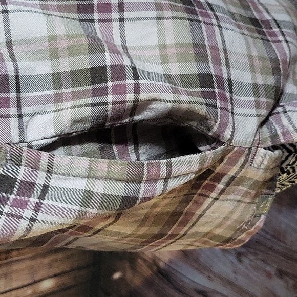 NWOT L.L.Bean Women's Long Sleeve Plaid Flannel Button Down pocke Shirt Size XS - Picture 7 of 10